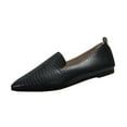thumbnail image 3 of Women's Textured Leather Loafers, Wide Width Casual Slip-On Flats for Women, Soft Sole Comfort Walking Shoes, Breathable Daily Dress Shoes, 3 of 10