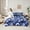 Blue, variant on Feelyou Black Red Camo Bedding Comforter Set 7pcs, Cartoon Camouflage Queen Bedding Sets