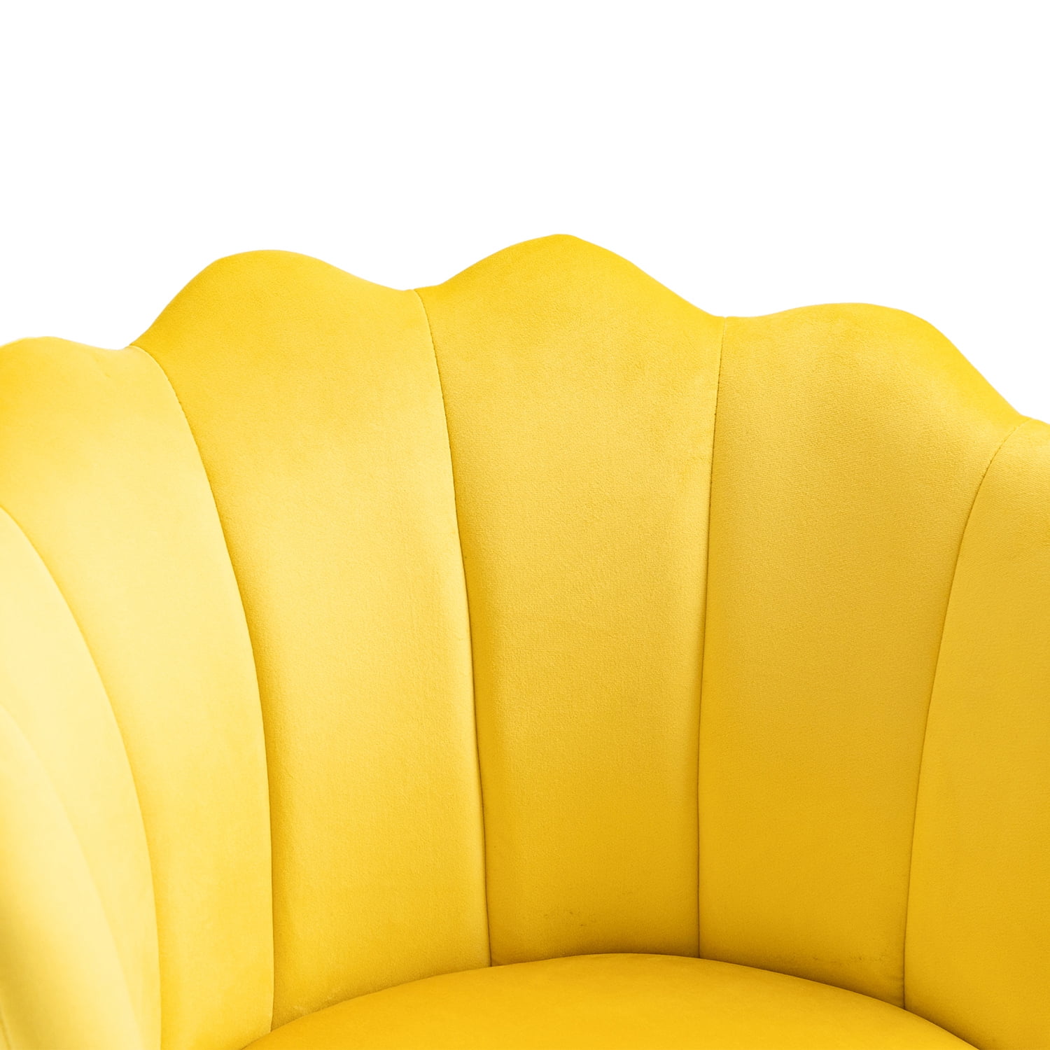 Kepooman Modern Accent Arm Chairs, Mid-Century Upholstered Side Seat with Solid Metal Legs, Yellow Kepooman Modern Accent Arm Chairs, Mid-Century Upholstered Side Seat with Solid Metal Legs, Yellow