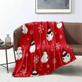 thumbnail image 4 of Décor de Noëlcouverturecouverture en Flanelle de Noël Douce et Confortable Couverture de Noël Salon Canapé Chambre Couverture Couverture pour Enfants Couvertures de Lit Flocons Rouges Bonhomme de Neige de Noël Douce et Confortable Couverture Simple Flanelle Duveteuse, 4 of 7