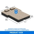 thumbnail image 3 of Dextrus Inflatable Car Air Mattress with Pump, Portable SUV Air Bed with Pillows for Camping, Home, Travel, Brown, 3 of 8