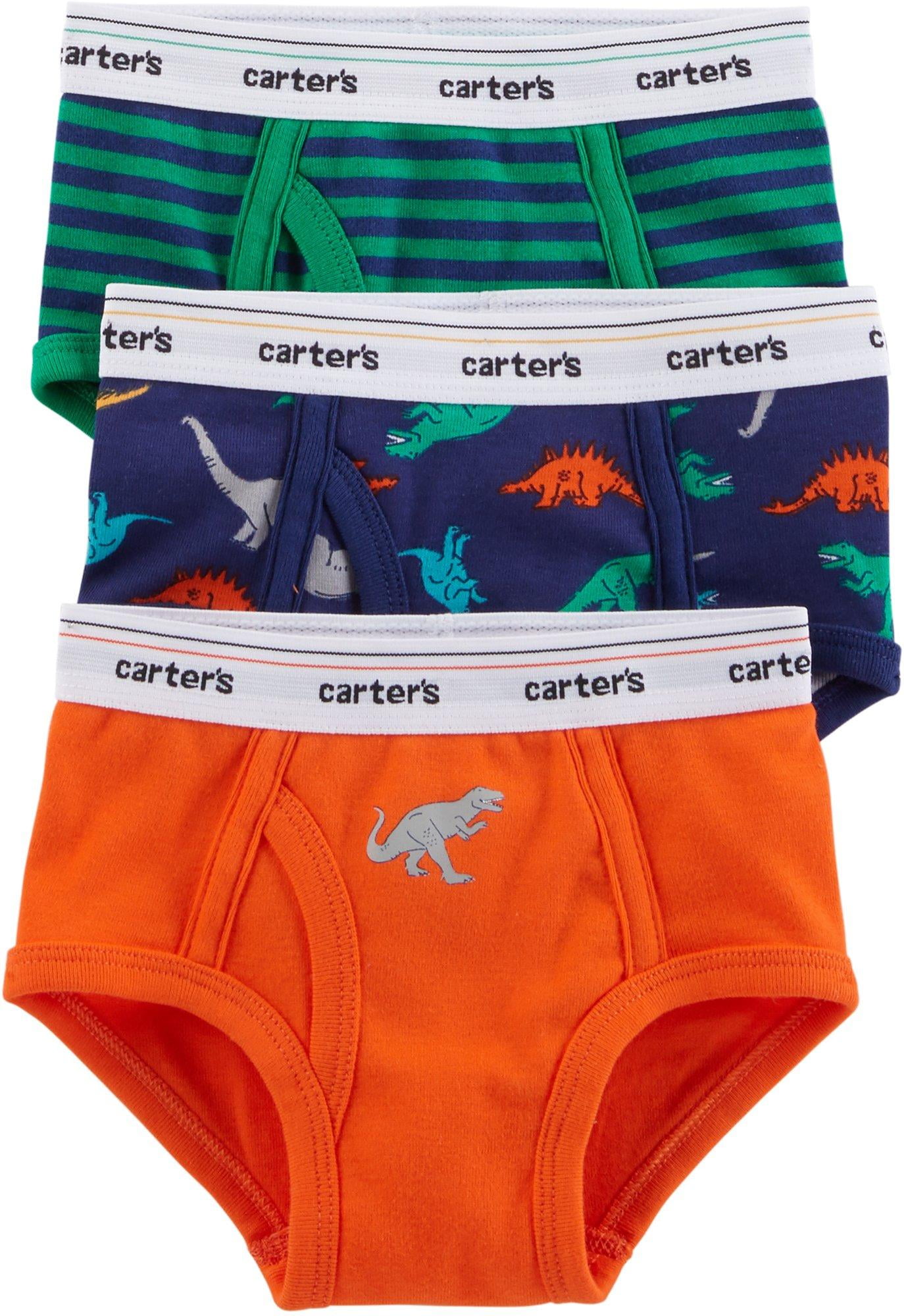 NWT Carter's Boys Brief Underwear 3pair/pack Dinosaurs 