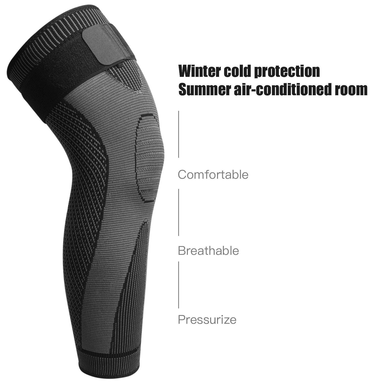 Knee Sleeve Women Men Fit Breathable Performance Knitted Knee Pads for Sports Green L