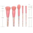 thumbnail image 3 of Makeup Plastic Brush Cosmetic Granule Set Pcs Transparent Handle  5 Colored Brush, 5X Makeup Brushes, 3 of 8