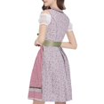 thumbnail image 4 of NMMUED Dirndl Dresses Women 3pcs Oktoberfest Outfits Women October Festival Costume for Women Traditional Oktoberfest Costume Festival Dress, Pink 2 L, 4 of 6