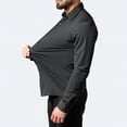 thumbnail image 3 of Camisa de hombre de manga larga elástica de cuatro lados que no necesita planchado con brillo de seda y sensación vertical, 3 of 6