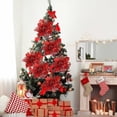 thumbnail image 4 of Hollow Simulation Christmas Flowers Decor Artificial Flowers for Christmas Wreath Tree Decor 12 pcs, 4 of 5