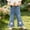 Blue G, variant on SGFCWSX Girls Jeans Bow Flare Bell Bottom Pearl Elastic Waist Vintage Denim Pants Trousers for Kids Blue Size 6 Months