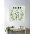 thumbnail image 2 of Mushroom & Floral Sketch With Lunar Phases Poster Wall Art, Modern Wall Decor, 30x30 UNFRAMED, 2 of 3