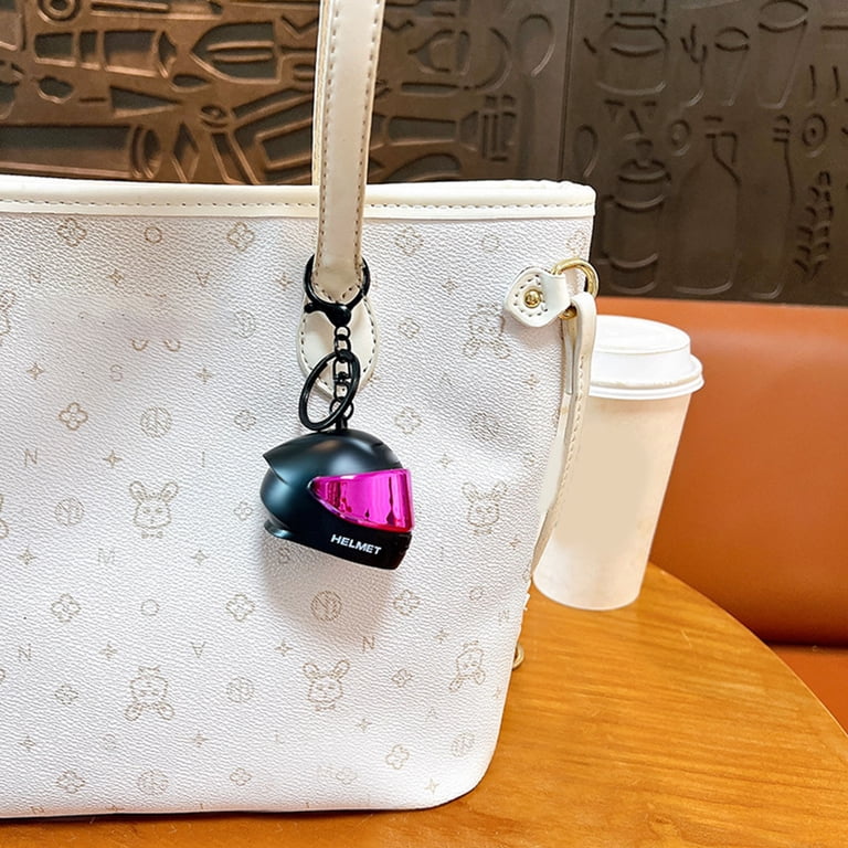 Helmets Shaped Keychain For Keys And Cards ABS Materials With Spring ...