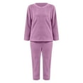 thumbnail image 6 of Delayuji Women's Pajamas Sets Winter Soft Fleece Warm Pajamas Set Flannel Pajamas Sets Loungewear Sleepwear Winter Outfits, 6 of 6
