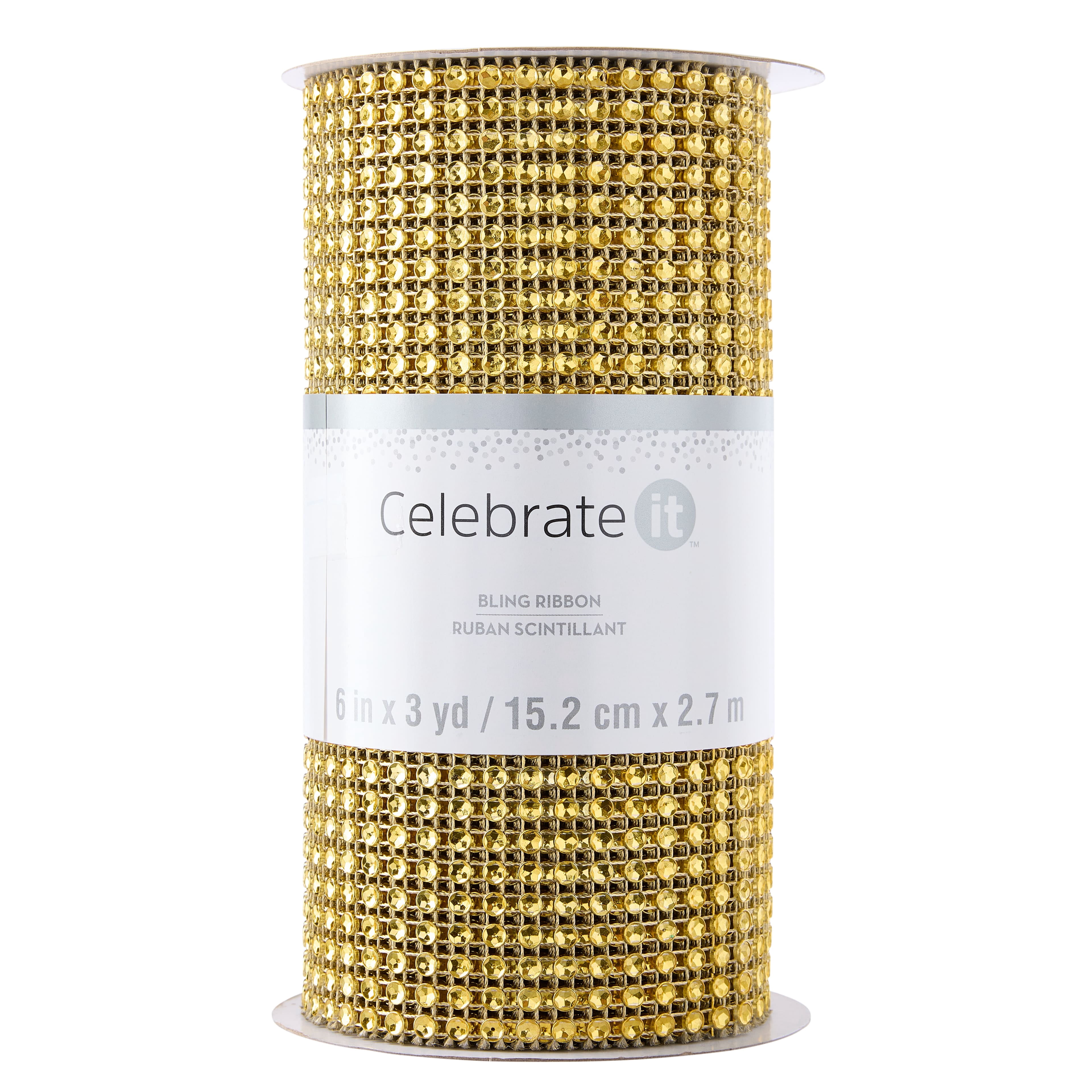 12 Pack: 6" x 3yd. Bling Ribbon Wrap by Celebrate It Occasions