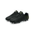 thumbnail image 3 of SIMANLAN Kids Soccer Cleats Lace-Up Turf Soccer Shoes Mens Outdoor Indoor Training Sneakers Black 7Y, 3 of 9
