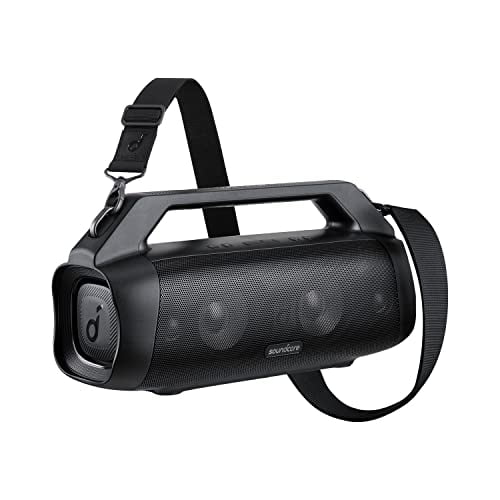 Soundcore Motion Boom Plus Altavoz para exteriores con sonido en auge de 80 W, tiempo de reproducción de 20 horas, IP67 resistente al agua y al polvo, tipo C, ecualizador personalizado, Bluetooth 5.3,