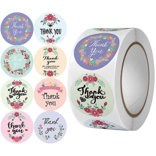 1000 PiecesThank You Label Stickers 2.5cm 37