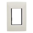 thumbnail image 1 of Placa Decorativa 3 Modulos Leviton Plastico Blanco 20 Piezas, 1 of 3