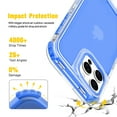 thumbnail image 3 of Decase Shockproof Case Compatible with iPhone 14 Plus with 3-Layer Drop Protection,Rugged Translucent PC+TPU Hybrid Back Cover, Anti-Scratch Heavy Duty Case Fits for iPhone 14 Plus,Blue, 3 of 4