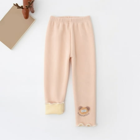 BLTIBY 2024 Baby-Girls Pants Toddler Baby Girls Solid Color Long Pants Leggings Baby Pants Toddler Girl Bottoms Baby Comfortable Pants Newborn Girl Flare Pants Khaki 120