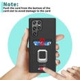 thumbnail image 4 of CoverON For Samsung Galaxy S22 Ultra Phone Case, KickStand Ring Credit Card slot Rugged Cover Magnetic holder, Black, 4 of 10