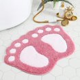 thumbnail image 1 of Juegos de alfombras y tapetes de baño FANTADOOL con diseño de huellas de lujo para ducha, suelos peludos, alfombra de baño suave y lavable., 1 of 8