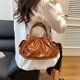 thumbnail image 2 of Bolso Nube Hombro Plisado Mano Media PU Color Sólido para Mujer, 2 of 9