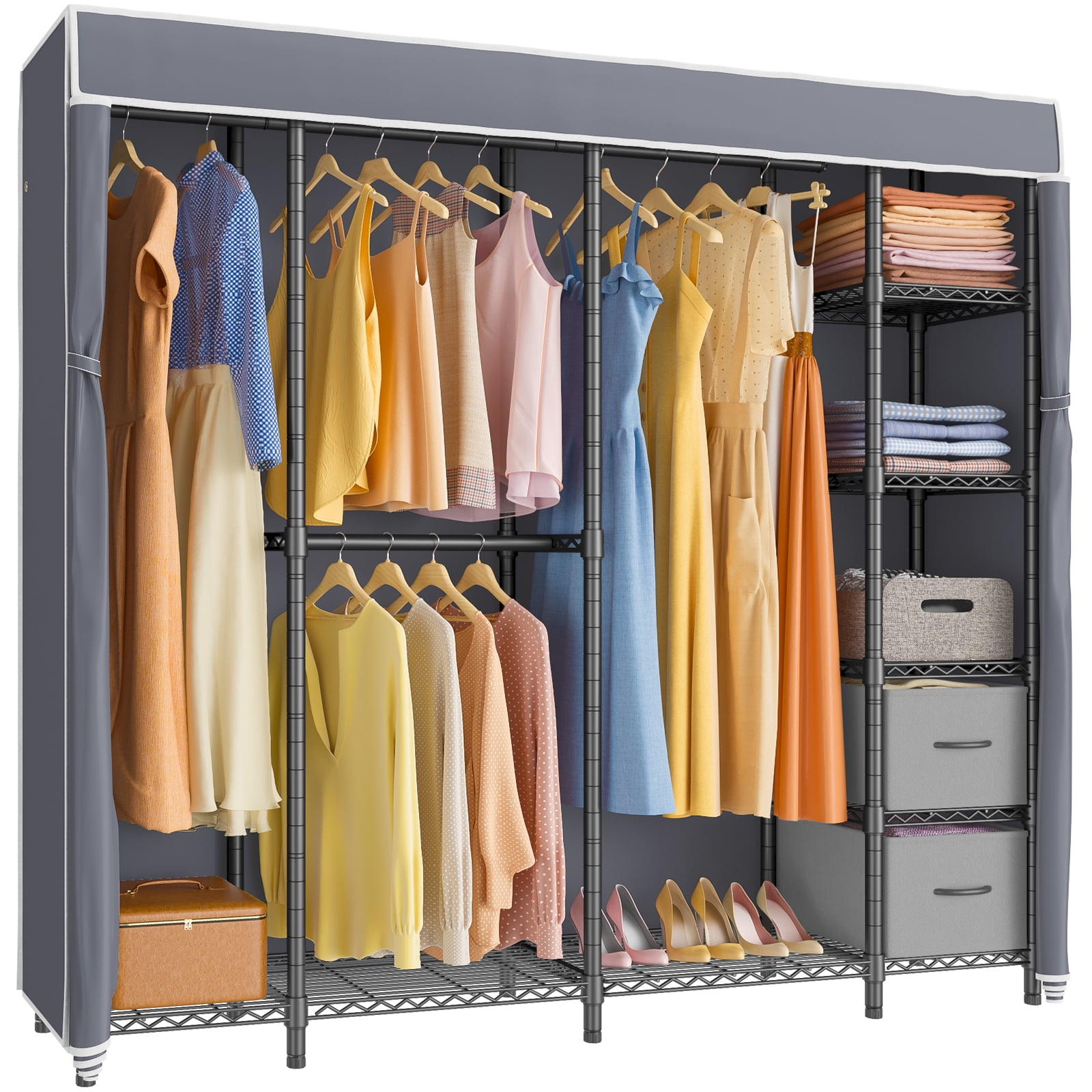 VIPEK V40S i1 Bedroom Armoires Covered Clothing Rack Heavy Duty Large