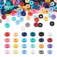 thumbnail image 2 of U8MO 9120~9600pc/box 24 Colors 4mm Flat Round Handmade Polymer Clay Disc Heishi Beads, 2 of 7