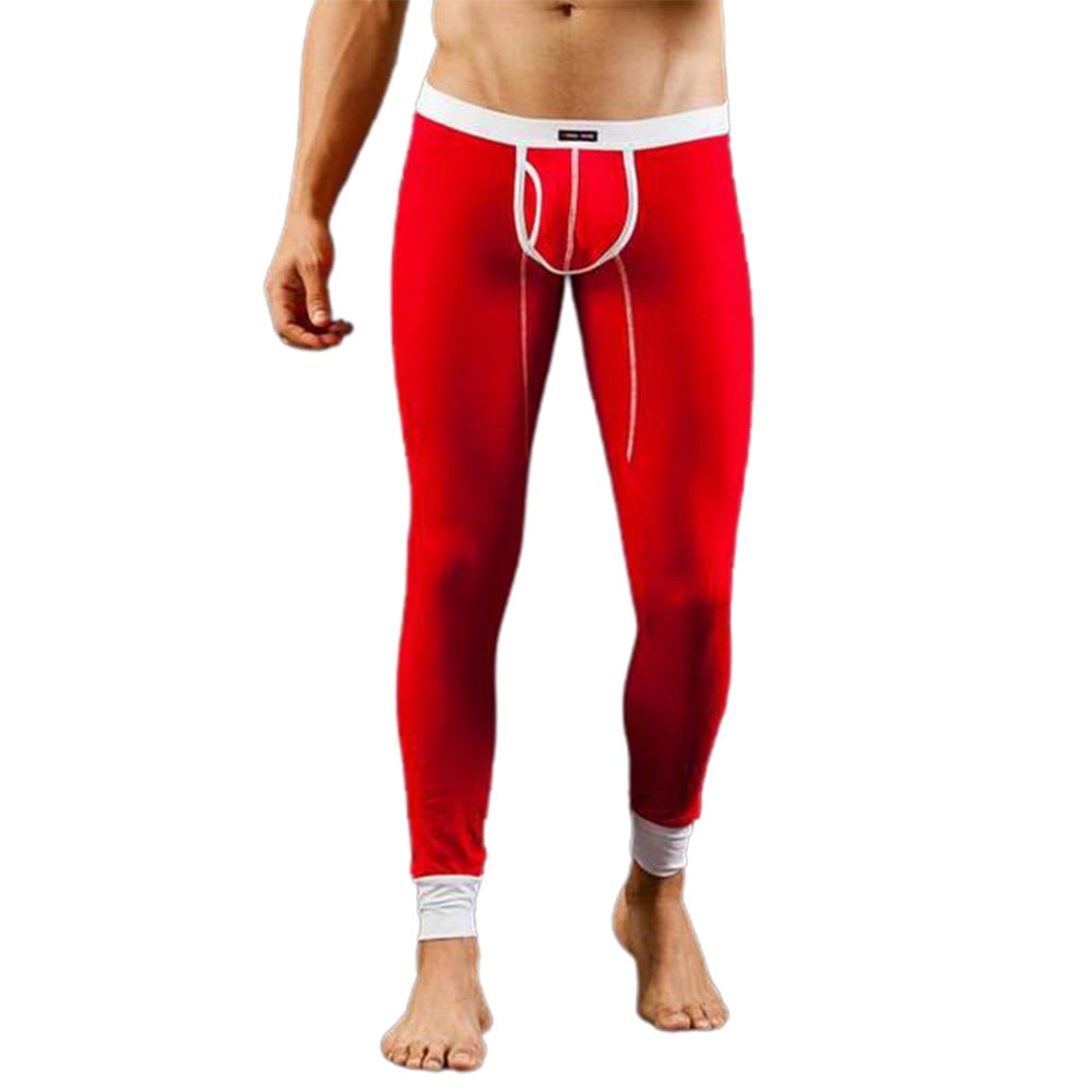 YIWEI Men Slim Warm Comfort Big Pouch Crotch Underwear Tight Leggings