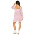 thumbnail image 5 of Celebrity Pink Women's and Women's Plus Long Sleeve Lace Mini Dress, Sizes XS-4X, 5 of 6