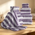 thumbnail image 7 of Jessy Home 12 Piece Dark Purple Towel Set Soft Bath Towel for Bathroom-4 Bath Towels, 4 Hand Towels, 4 Washcloths Highly Absorbent Bath Sheet for Hotel & Spa, 7 of 7