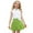 Q012-Green, variant on hengsof Girl's 2 Piece Skirt Set Flower Sleeveless Button Down Shirt Pleated Skirt Cute Outfit Summer Lapel Fashion Shirt Set