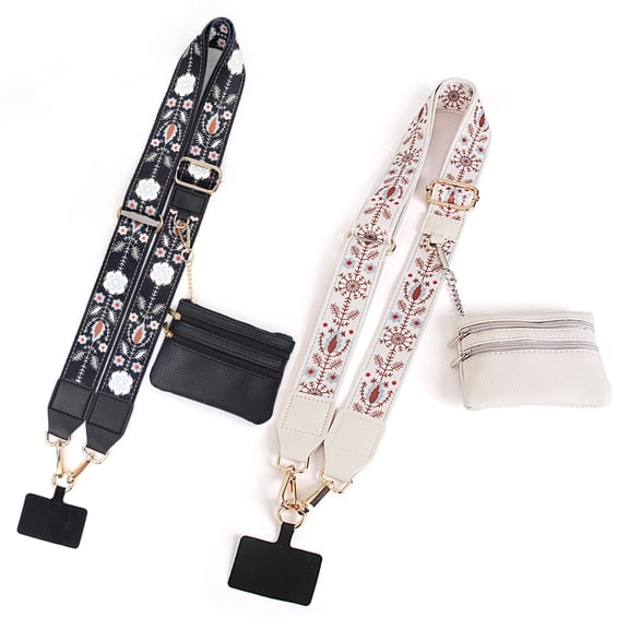GROBRO7 2 Pack Phone Lanyard with Pouch Adjustable Crossbody