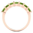 thumbnail image 5 of 1.75 ctw Wedding Band for Women - 14K Rose Gold Natural Peridot Stackable Eternity Ring, 5 of 6