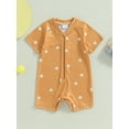 thumbnail image 2 of Bagilaanoe Newborn Baby Boys Summer Jumpsuit Print Short Sleeve Bodysuit 3M 6M 9M 12M 18M 24M Infant Casual One Piece Romper, 2 of 8
