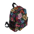 thumbnail image 2 of FORMRS School Backpack with Front Zippered Pocket 12" Student Travel Daypack, Vibrant Flowers Pattern, 2 of 6