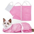 thumbnail image 2 of Pet Supplies Cat Shower Net Bag Adjustable Bathing Grooming Mesh Scratch Bag for Cleaning Trimming, 2 of 8