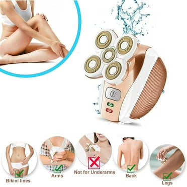 Electric Leg Shaver for Women - Rechargeable Painless Lady Razor for Leg Face Lips Body Underarms Armpit - Female Cordless Bikini Trimmer