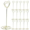 thumbnail image 1 of 24PCS Heart Shape Photo Holder Stands Table Number Holders Paper Menu Clips for Wedding Banquet Party (Golden), 1 of 8
