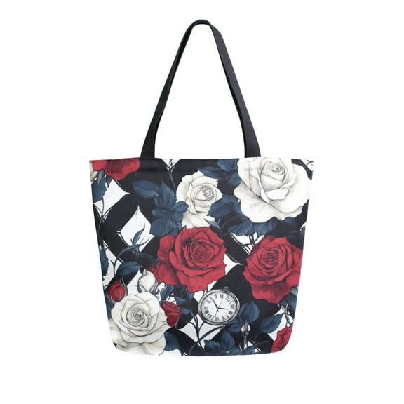 DIXRUYEE Tote Bag Women Weekender Travel Bag Shoulder Handbag Petals Of Time Printed