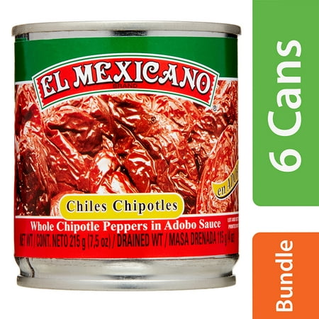 (6 Pack) El Mexicano Chipotle Pepper, 7.5 Oz