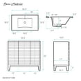 thumbnail image 2 of Cascade 36 in. Natural oak Bathroom Vanity With Black Ceramic Sink Top, 2 of 8