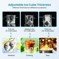 thumbnail image 5 of Commercial Ice Maker Machine, 110 lbs/24H with 33 lbs Storage, Stainless Steel Undercounter or Freestanding Ice Machine, Self-Cleaning, 66 Cubes in 5-15 Minutes, Automatic Water Supply, 5 of 8