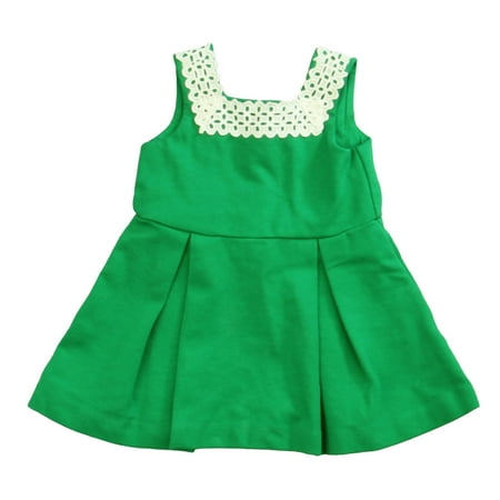 

Pre-owned Janie and Jack Girls Green | White Dress size: 6-12 Months