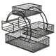 thumbnail image 2 of Cesta de fruta de metal de 3 niveles con organizador para bocadillos, pañuelos y accesorios. Negro, 2 of 9