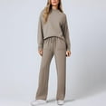 thumbnail image 2 of Women 2 Piece Outfits Long Sleeve Long Pants Crewneck Loose Fit Pollover Sweater,Comfort Sweatsuits for Women,Plus Size Yoga Pants With Pockets,Size:S, 2 of 4