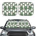 thumbnail image 2 of Haiem Alpaca Faces Windshield Sun Shade: Universal Foldable 2-Piece Car Front Window Sunshade - Blocks Uv Rays, And Reduces Heat,Essential Car Accessory Large, 2 of 7