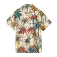 thumbnail image 6 of QHRMKOG Mens Shirt Relaxed Fit Tropical Print Short Sleeve Hawaiian Shirt Light Holiday Button Down Beach Shirt Summer Casual Tops Red 4XL, 6 of 6