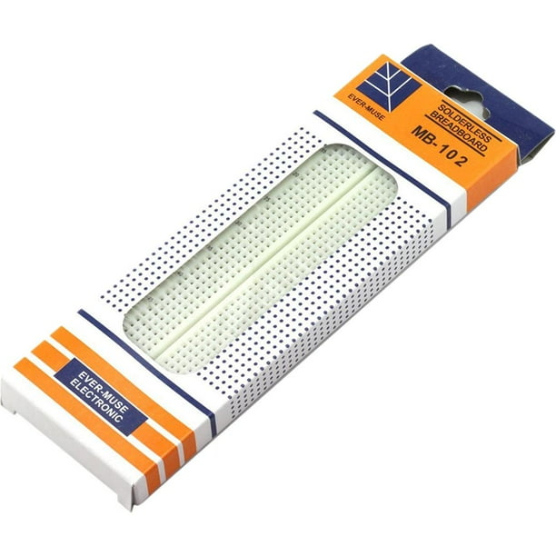 Mini Breadboard 65 cables de salto Módulo de alimentación de Breadboard para Arduino (MB102 blanco)