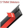thumbnail image 2 of 5M Slanted T-Type Car Rubber Sealing Strip Edge Trim For Bumper Lip Side Skirt, 2 of 5