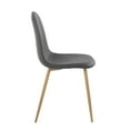 thumbnail image 3 of LumiSource Pebble Contemporary Dining Chairs, Gray/Natural Wood, Set Of 2 Chairs, 3 of 7